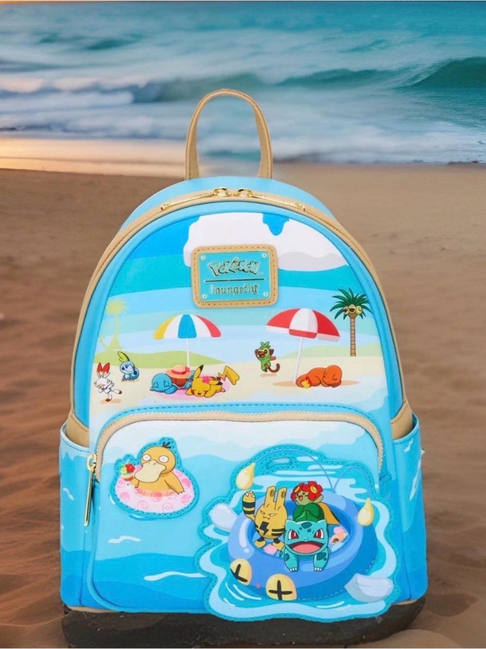NEW Loungefly Pokémon Summer Beach Day Backpack Box Lunch X Squirtle Pikachu